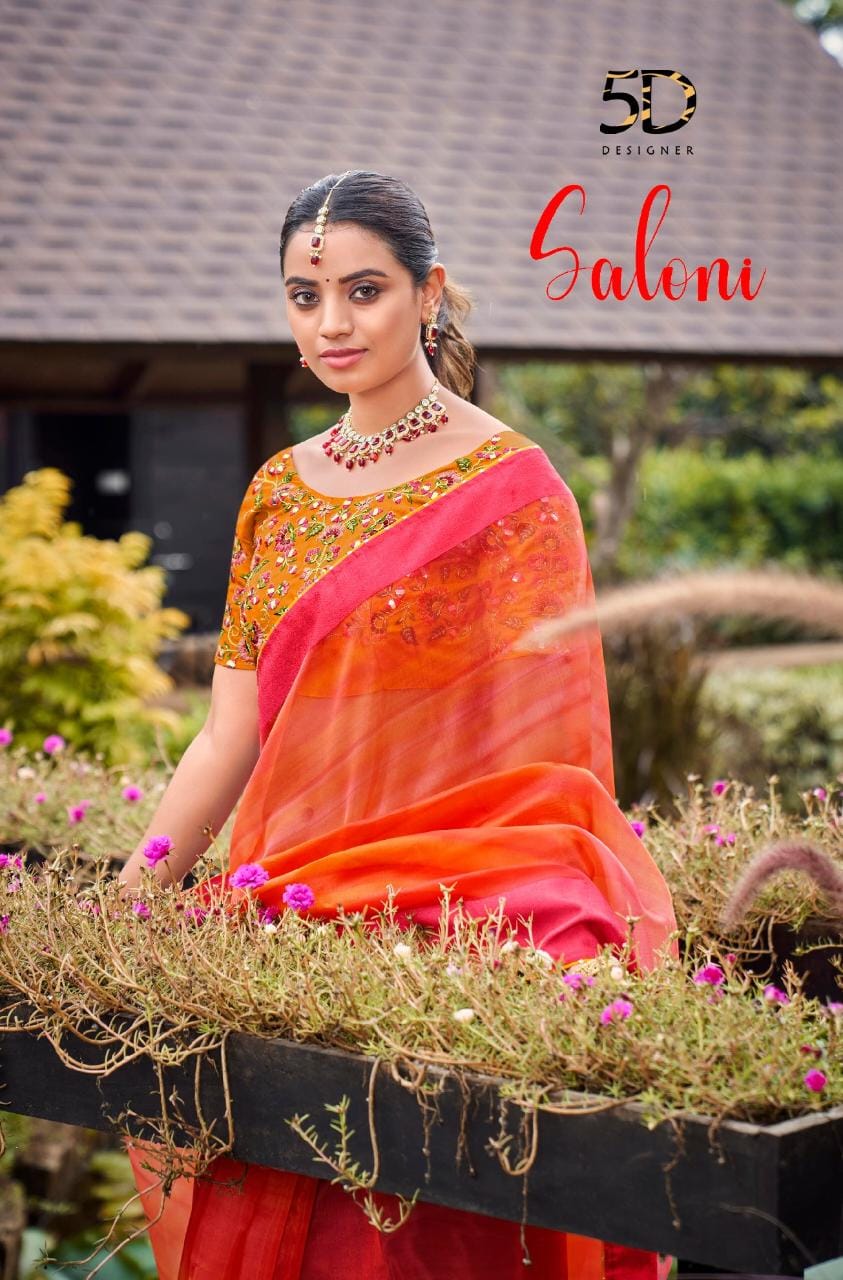 5D Designer Saloni Festive Wear Wholesale Saree Collection